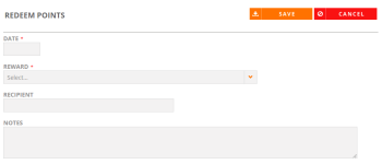 Redeem dialog